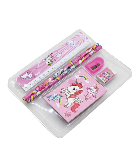 Girls Unicorn Theme Stationery Set pack for Birthday Return Gifts