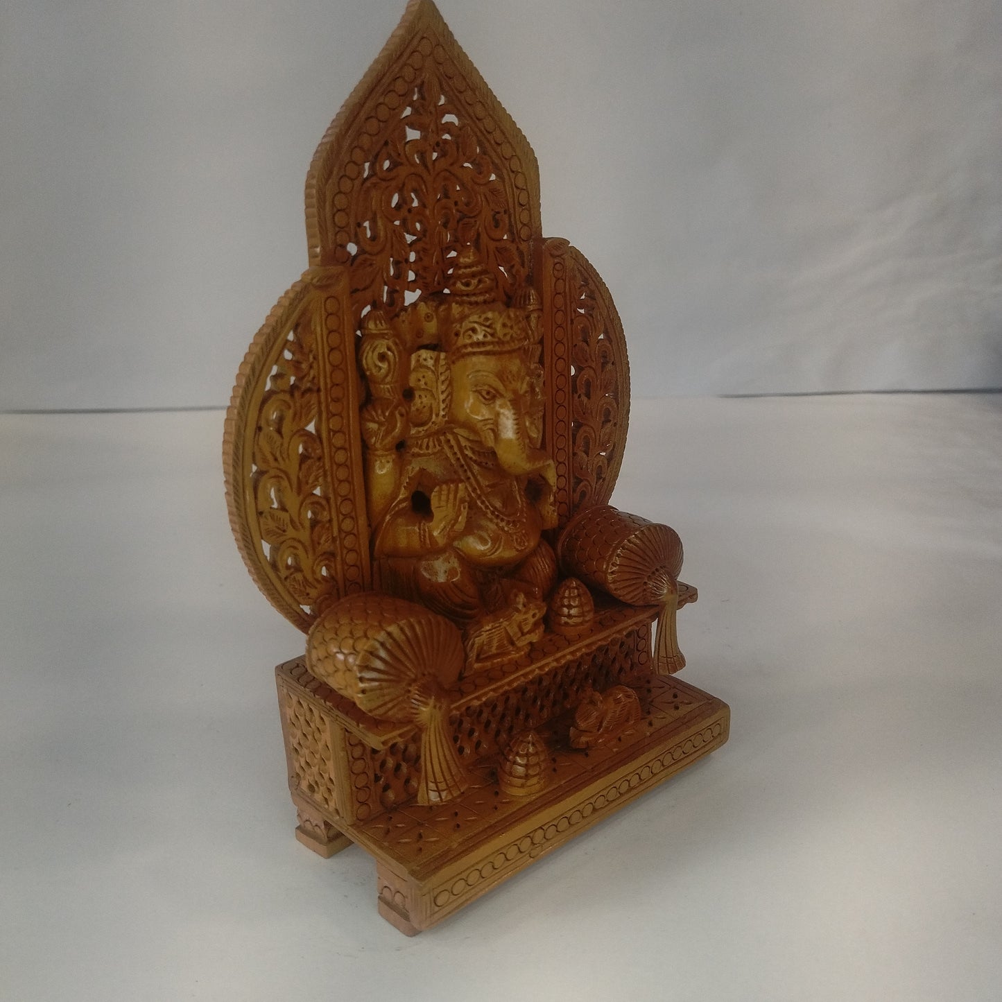 Wooden God Figure on Box shoepiece