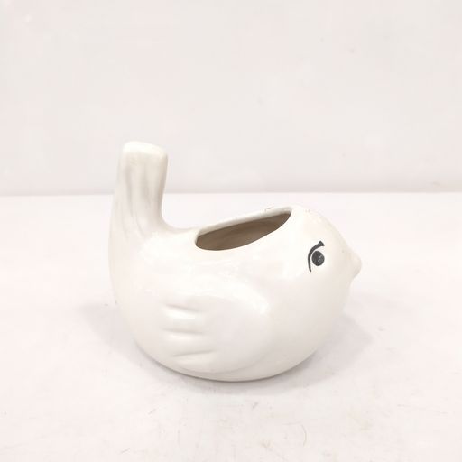 Fish shaped small Ceramic plant pot for office desktops & home decoration purpose