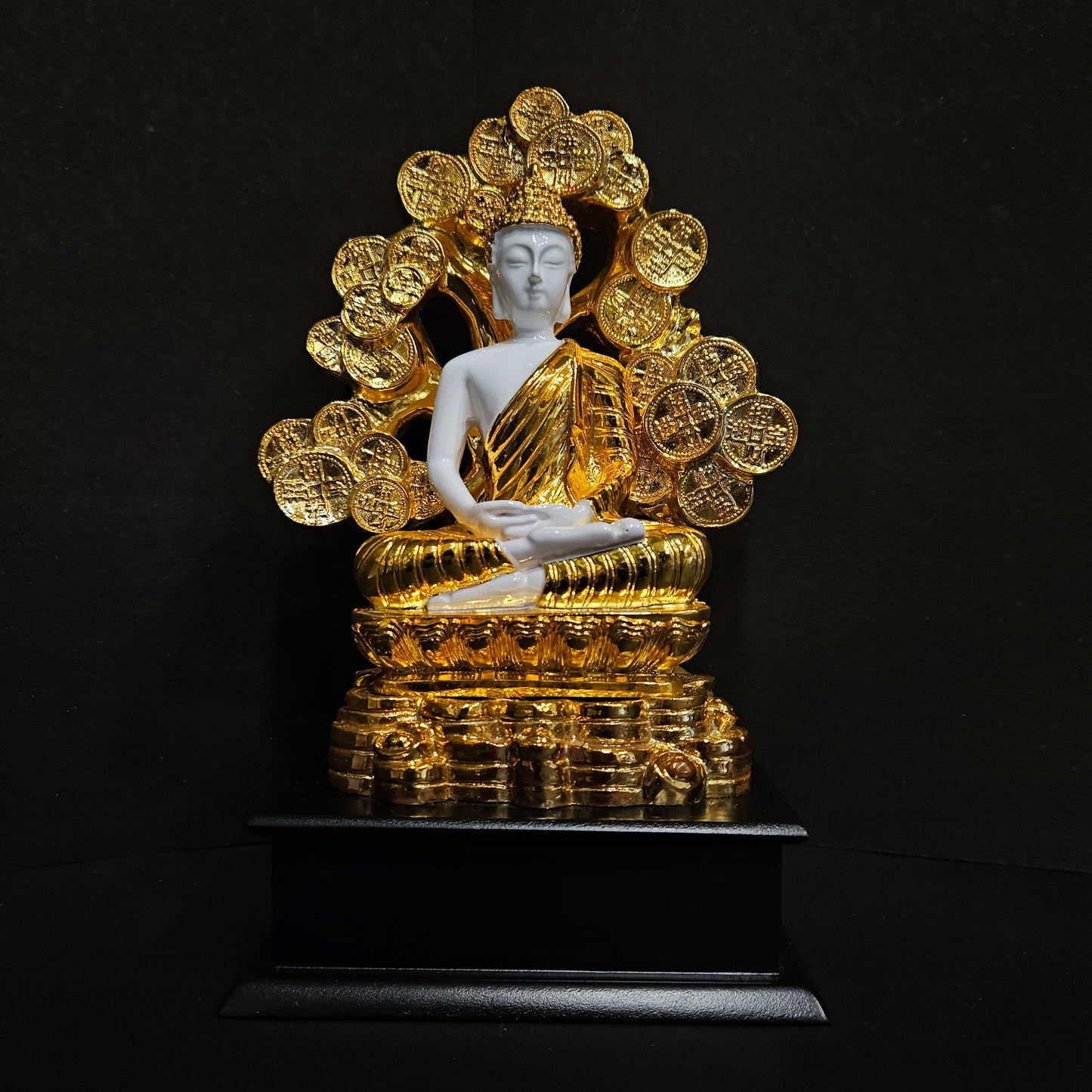 Feng Shui Money Tree Wealth Prosperity Buddha Figurine