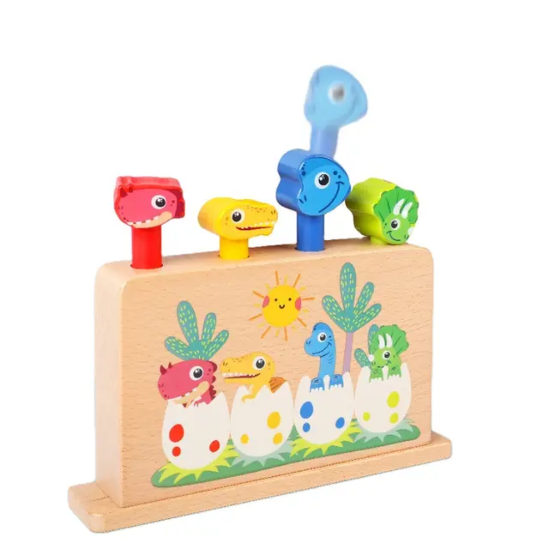Wooden Pop up Dinosaur Dino Balance Counting Toy Fun and Counting Game for Kids