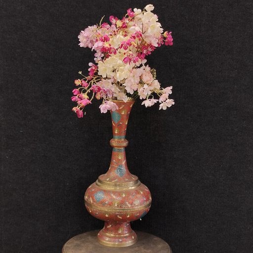 flower vase brass 06