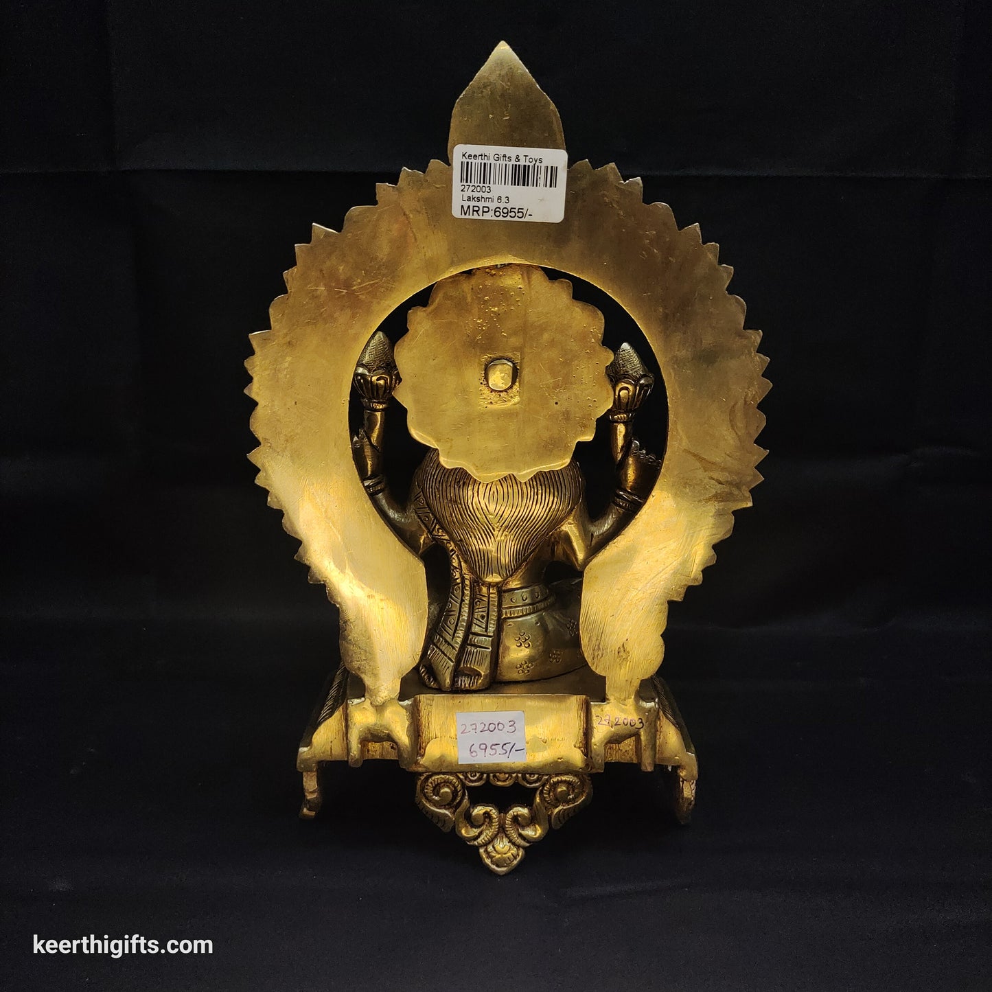 Brass Lakshmi Devi idol for pooja 6.3