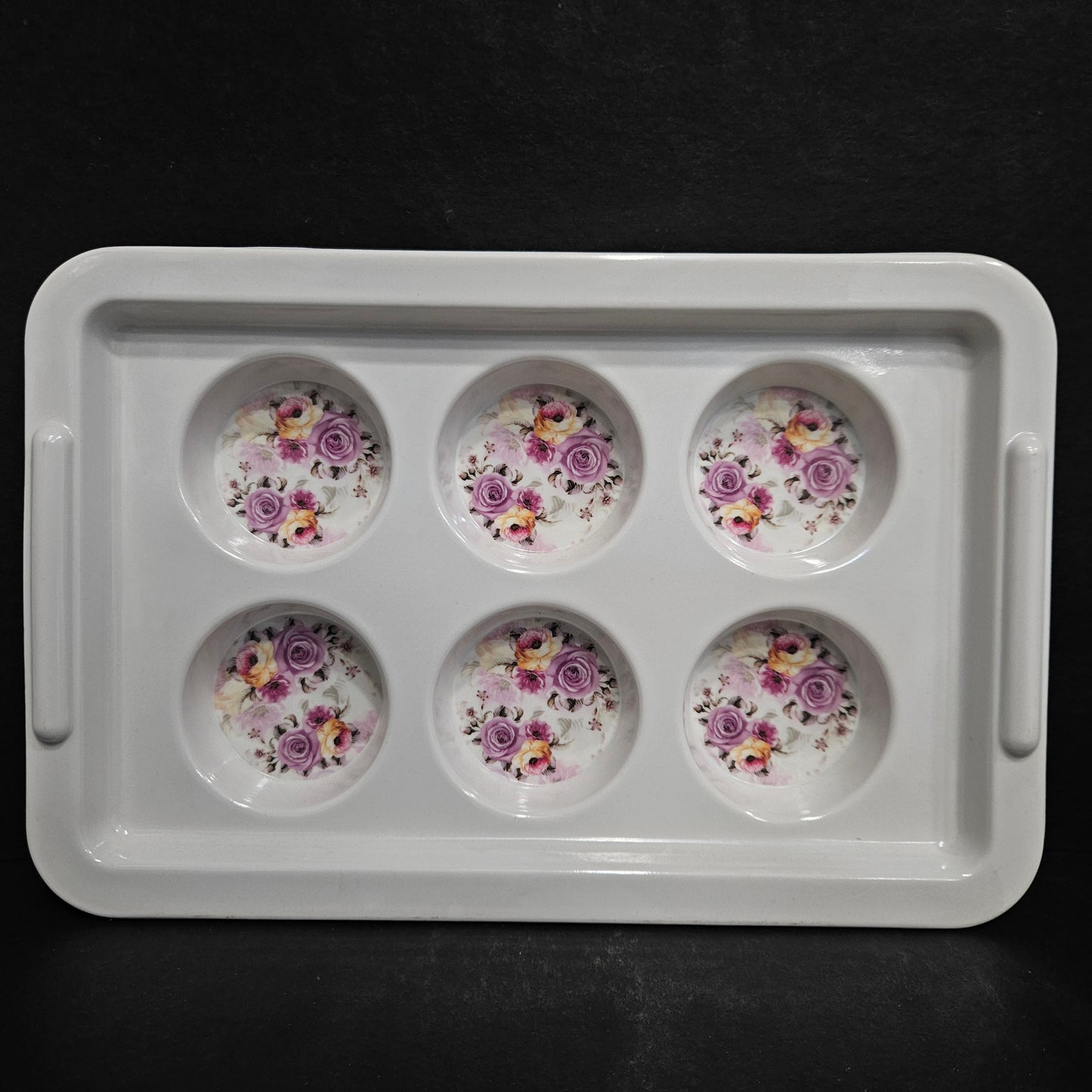 serving designer Tray with compartments glass or cup holders perfect for everyday use