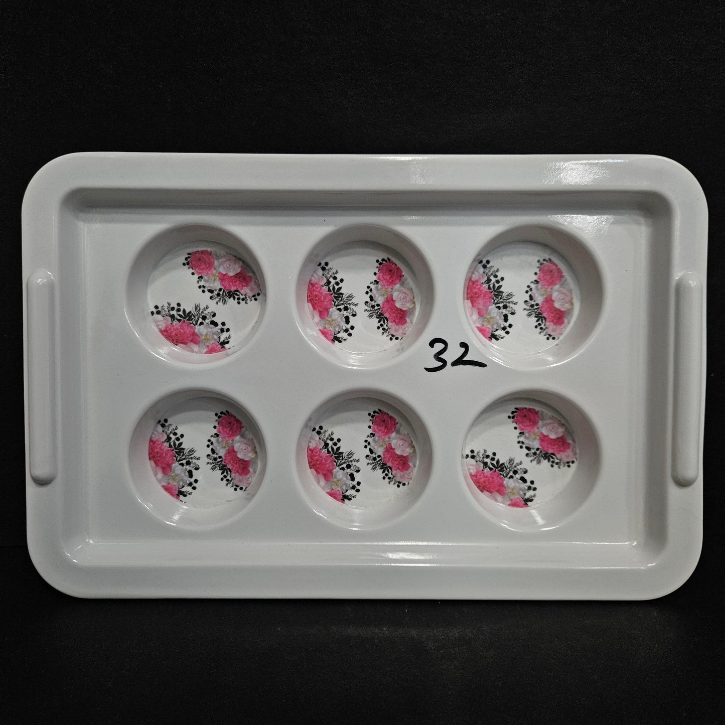 serving designer Tray with compartments glass or cup holders perfect for everyday use