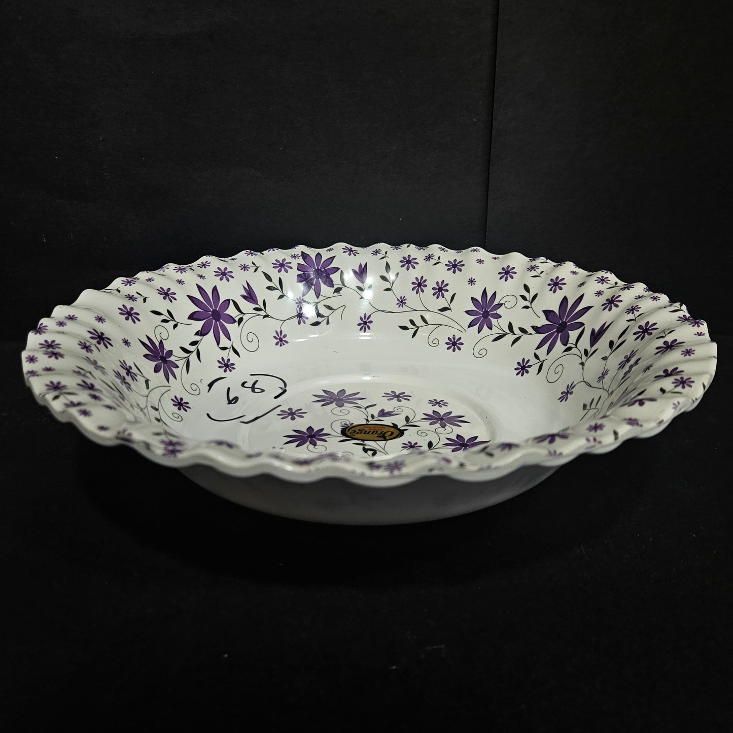 Melamine Glossy Finish Flowers Designer Serving Platter for Dining table Food Serving platter