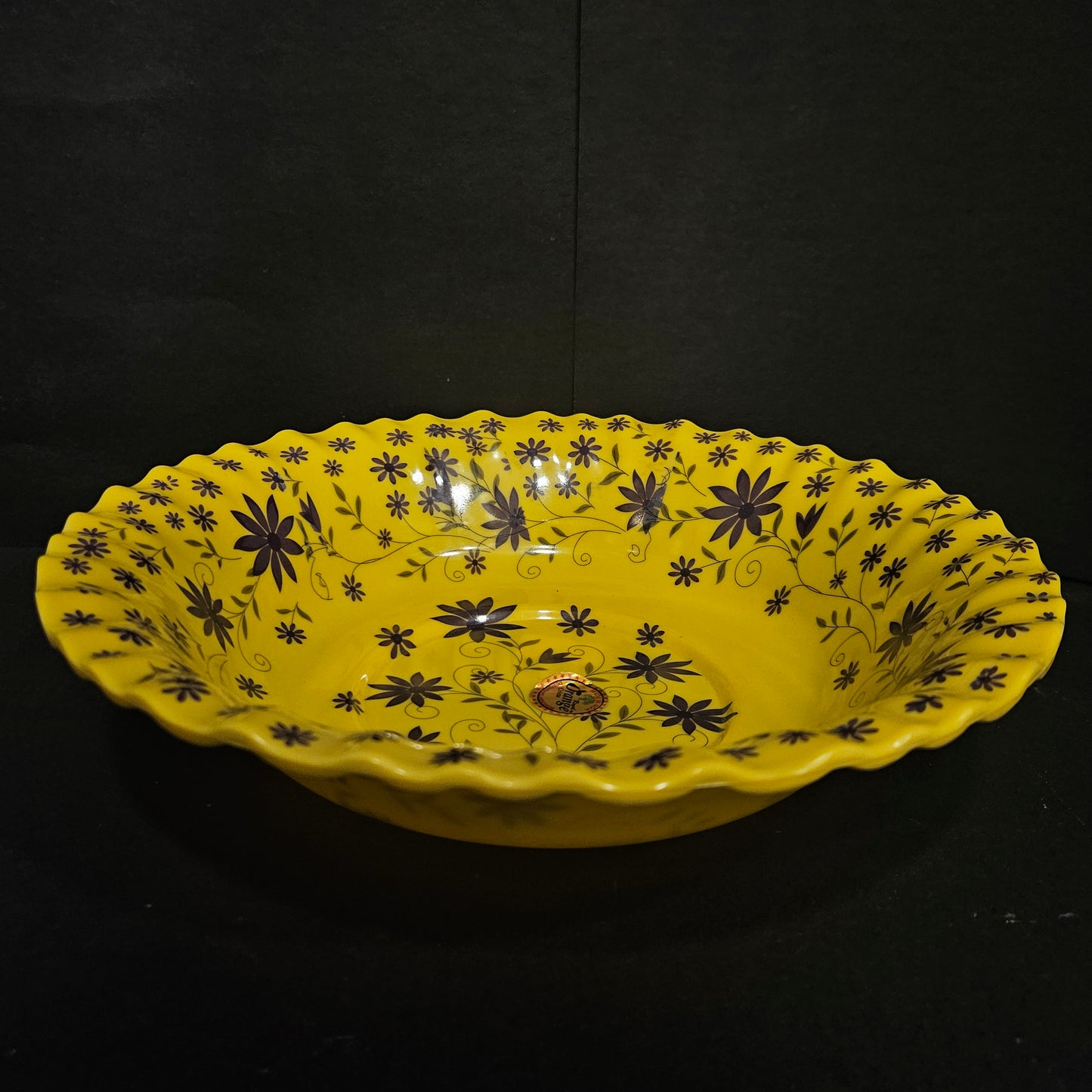 Melamine Glossy Finish Flowers Designer Serving Platter for Dining table Food Serving platter