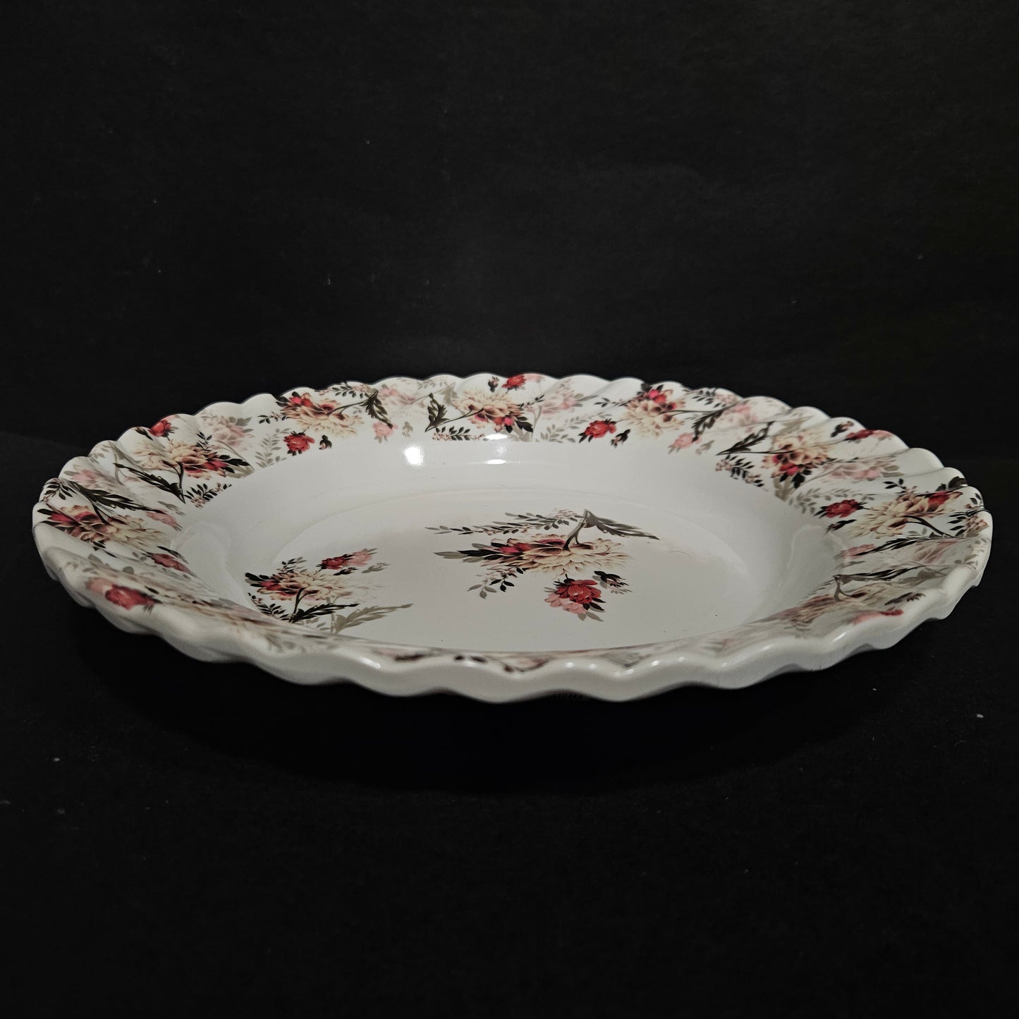 Melamine Glossy Finish Flowers Designer Serving Platter for Dining table Food Serving platter