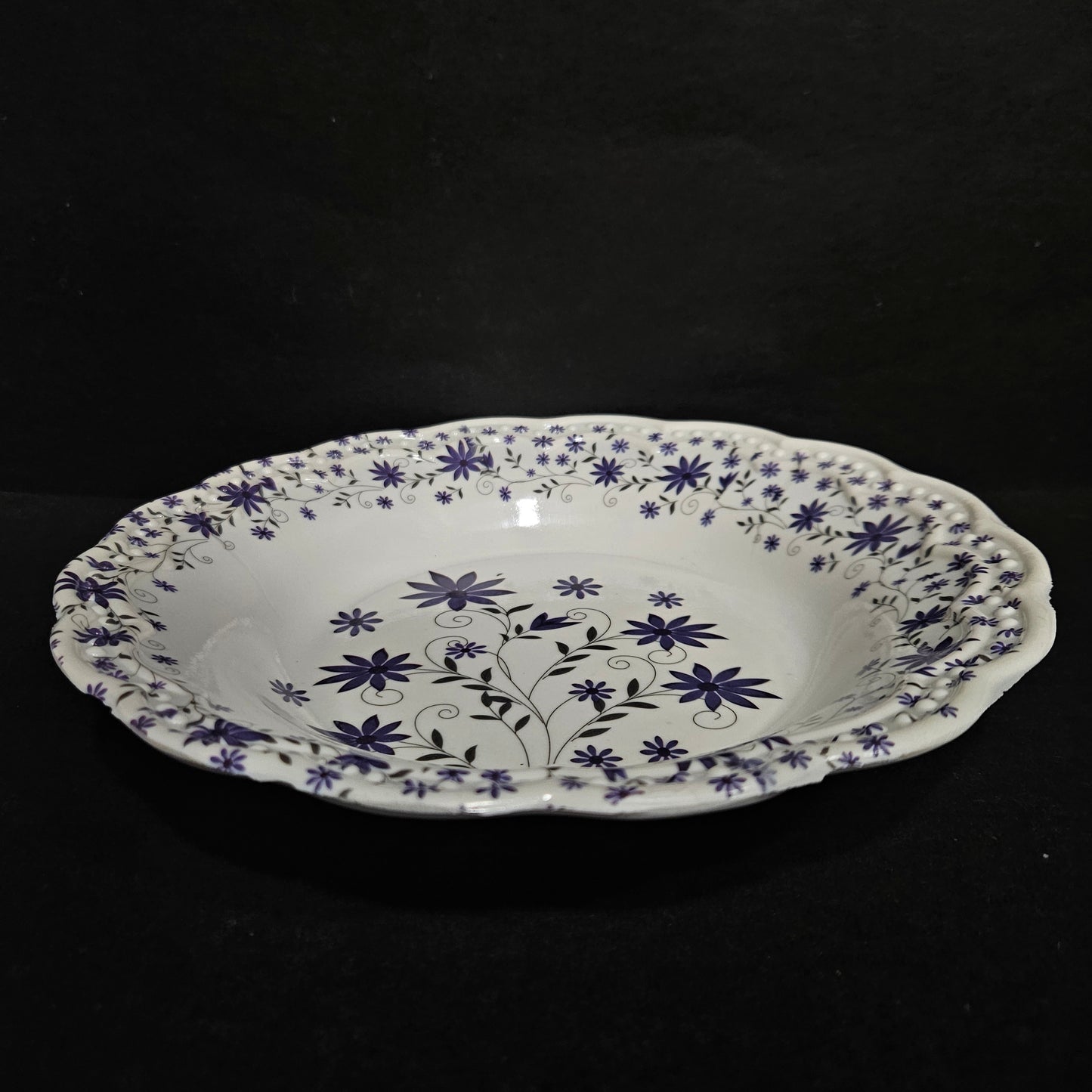 Melamine Glossy Finish Flowers Designer Serving Platter for Dining table Food Serving platter