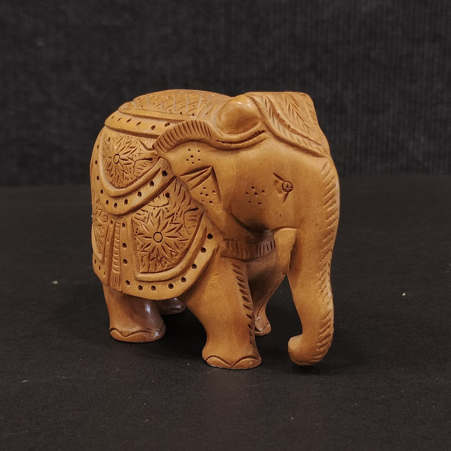 Wooden african Elephant curved