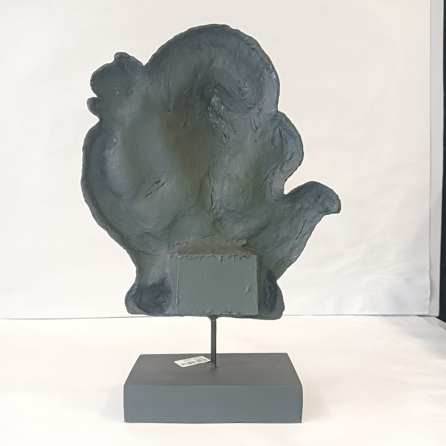 Paper Machie Ganesh Wood Om on Base Wood Black Gold Finish idol