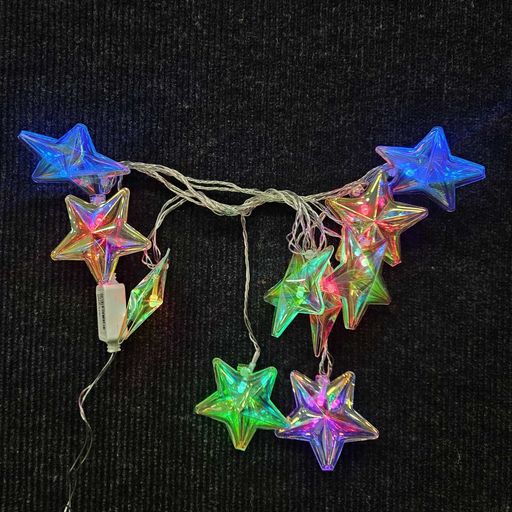 Decorative neon colour star flikering lighting set