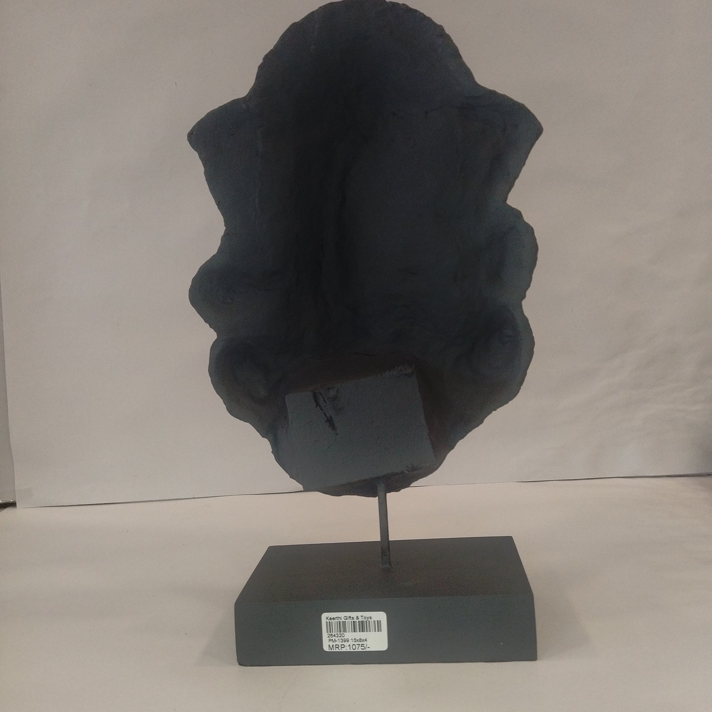 Paper Machie Ganesh on Base Wooden Black Gold Finish