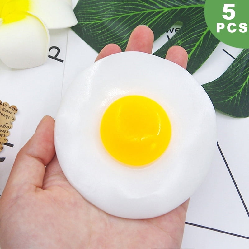 Funny Stress Relief Toy Simulation Fried Egg Toys Prank Trick Toy