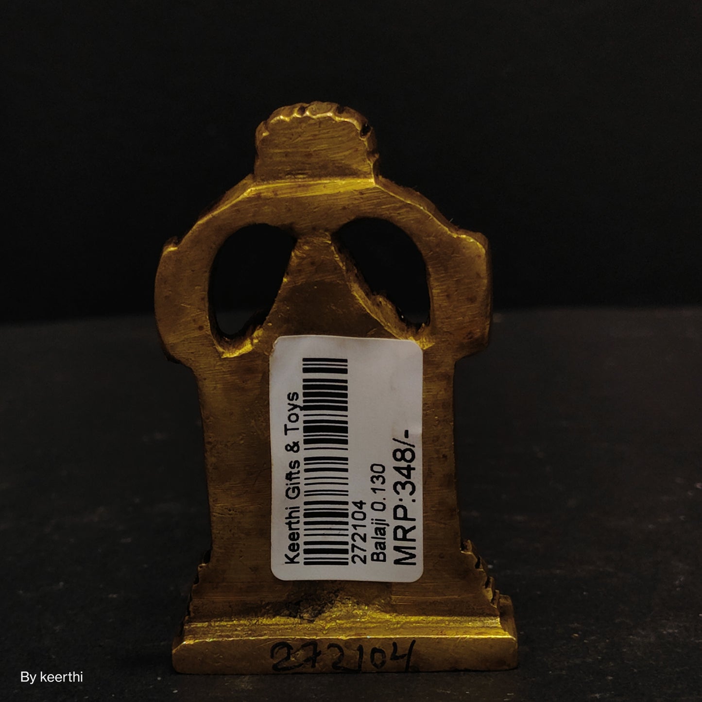 Brass Lord Tirupati Balaji Idol or Venkateswara Balaji Idol with Thiruvachi Arch for Car, Desk and Home Mandir