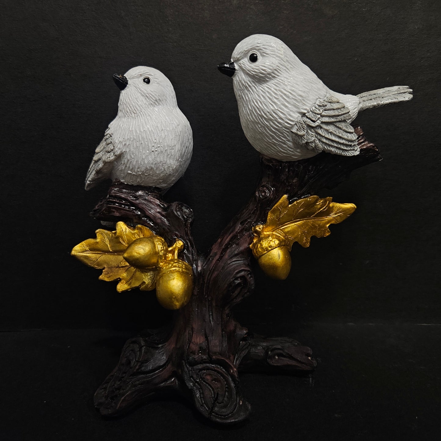 Two White Birds Sitting on tree stem Gifts for Relative and Friends Home Decor Showpiece Figurine