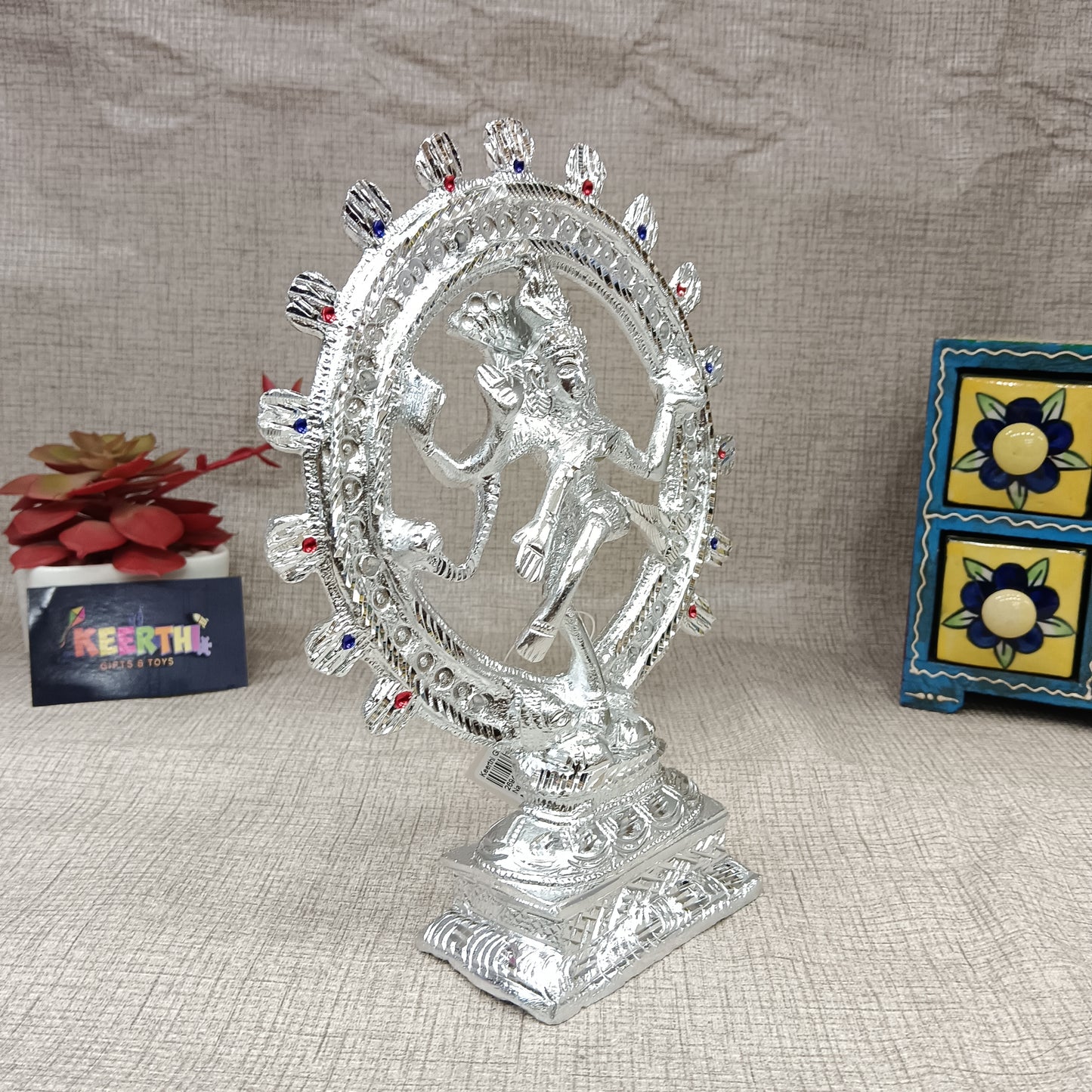 Natraj German silver idol