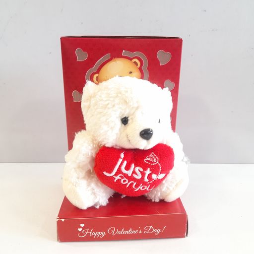Valentines day greetings printed teddy soft toy