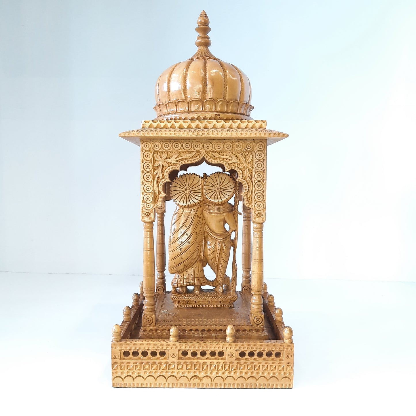 Wooden Radha Krishna Mandir Super Fine
