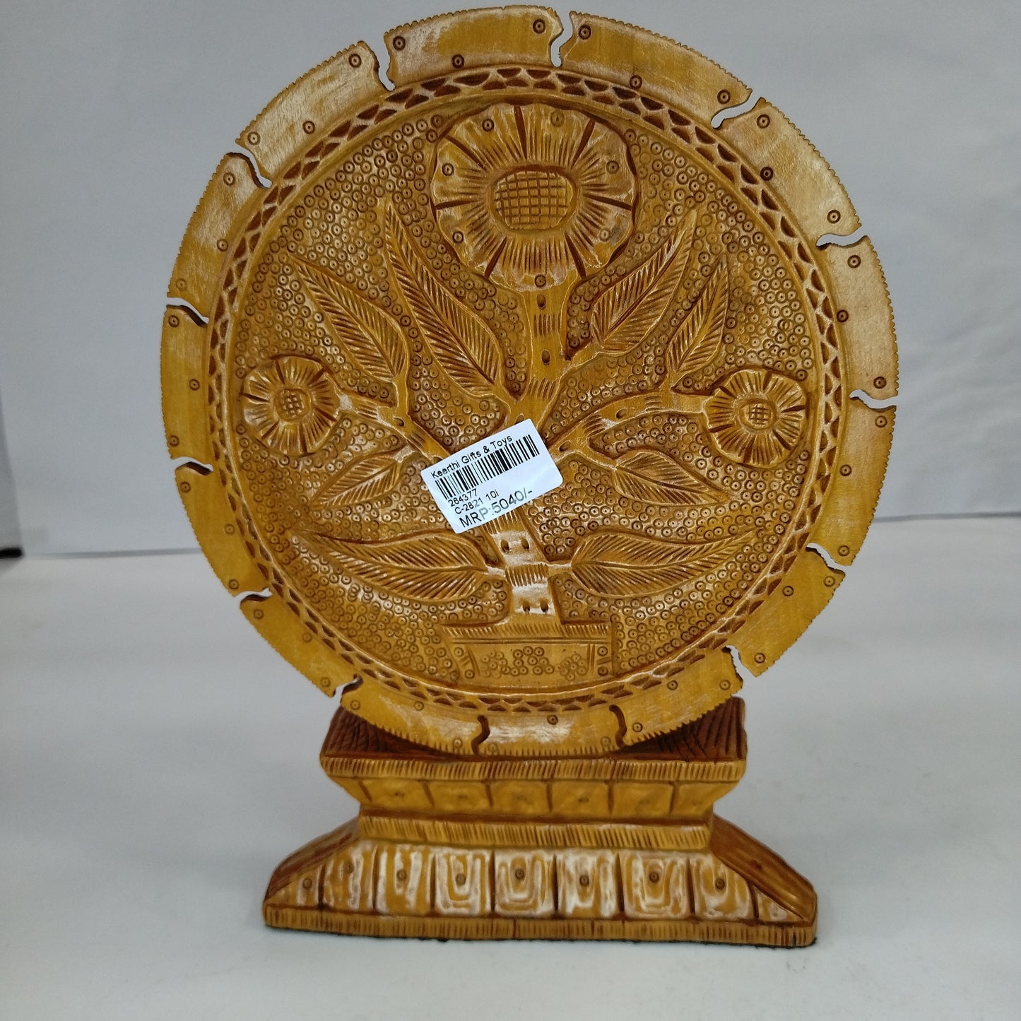Wooden God Figure Fine Saraswathi