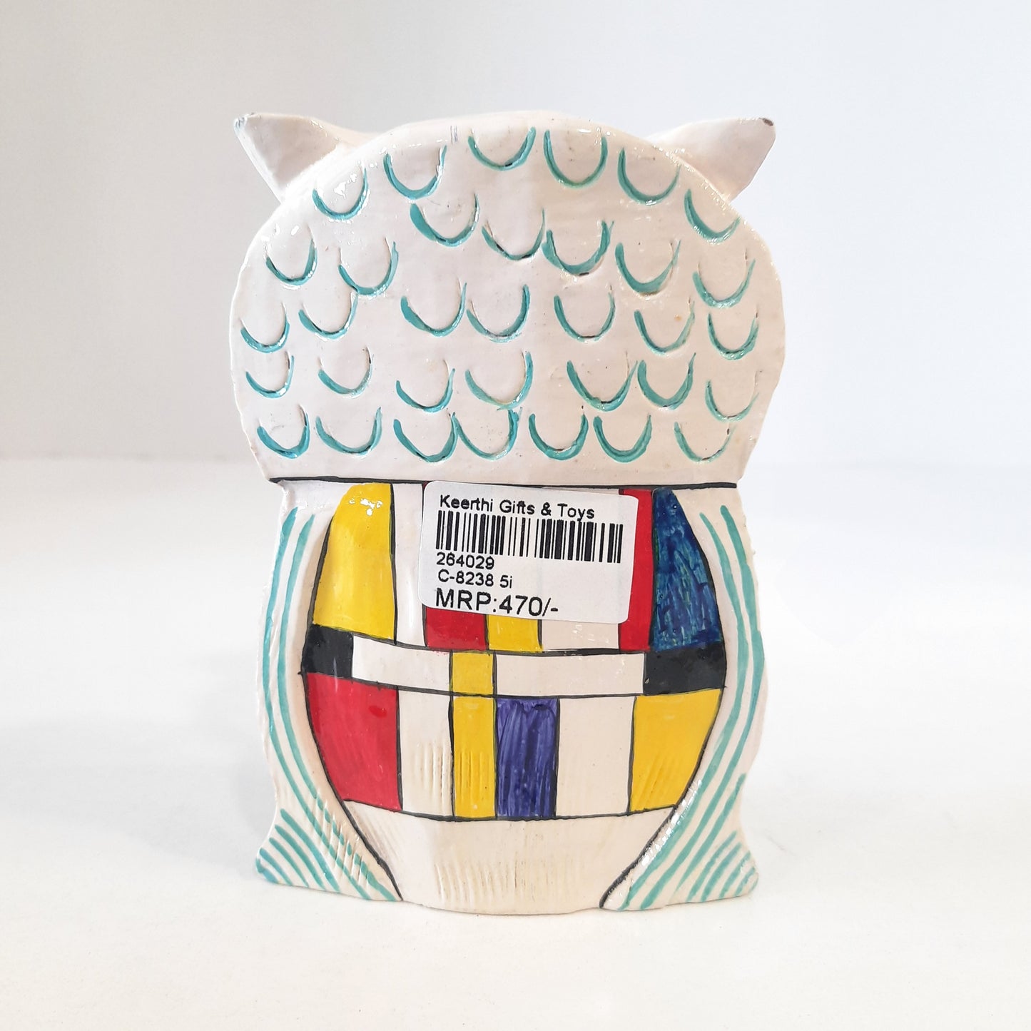 Wooden Owl F.Pose Mosaic Work