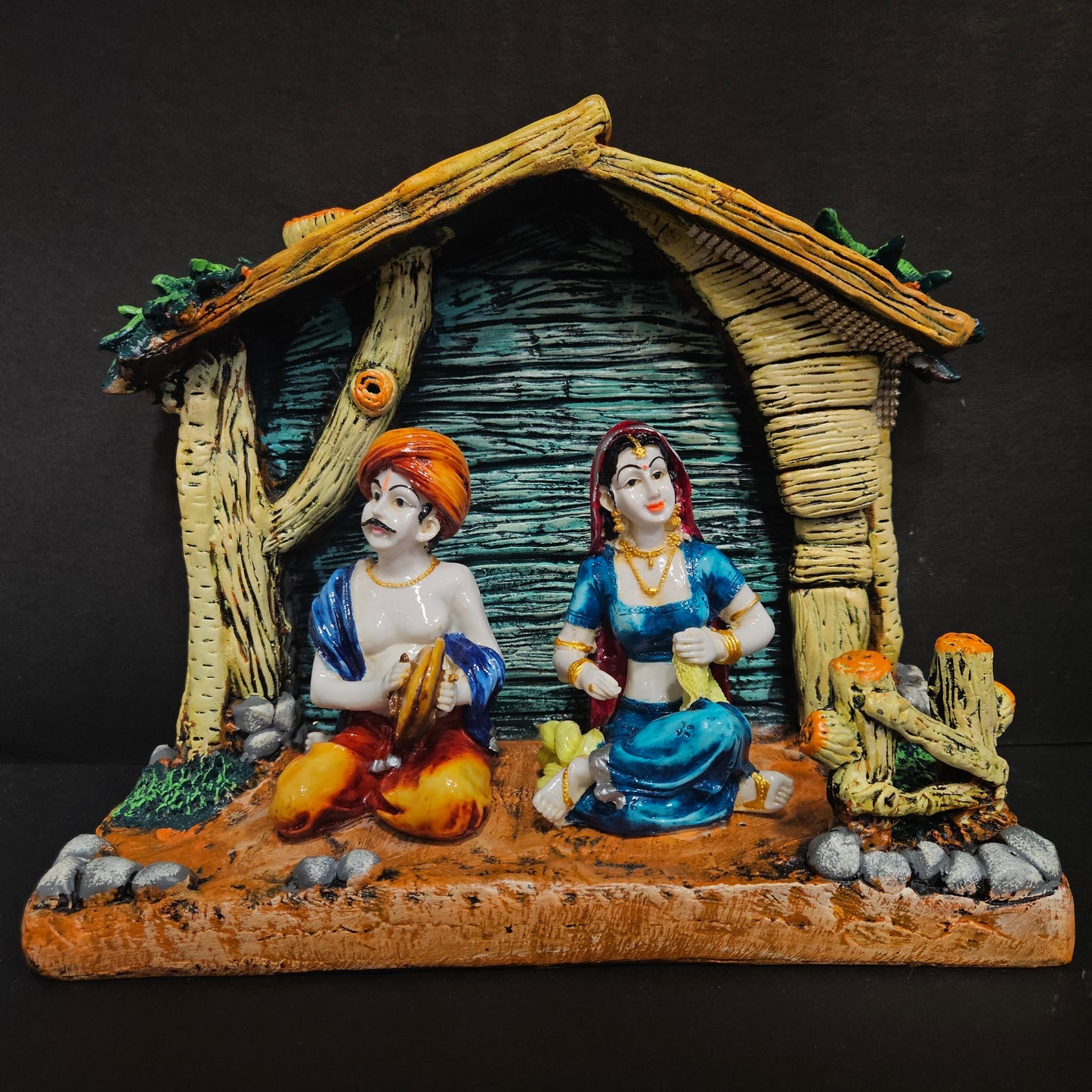 Hand Crafted Rajasthani Traditional couple showpiece Figurine