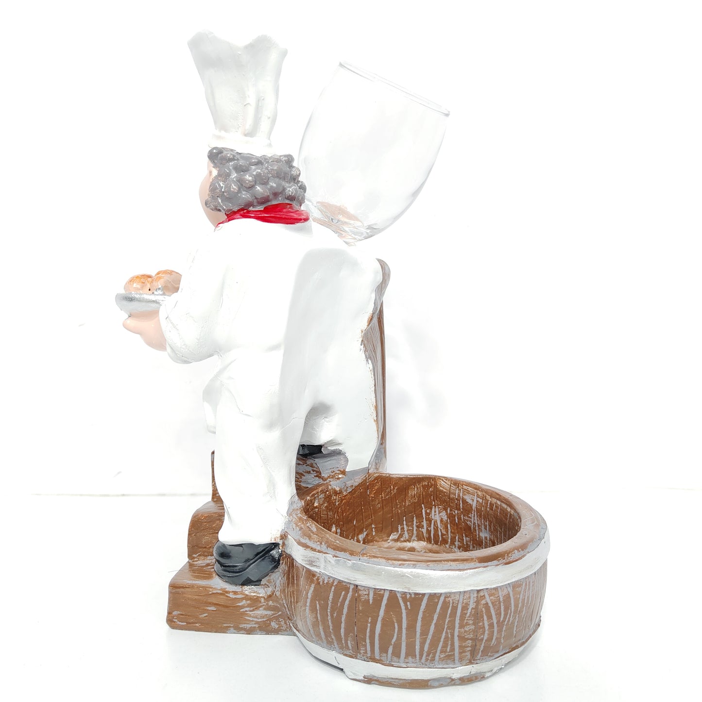 Foodie Chef Figurine Resin Bottle Holder Set