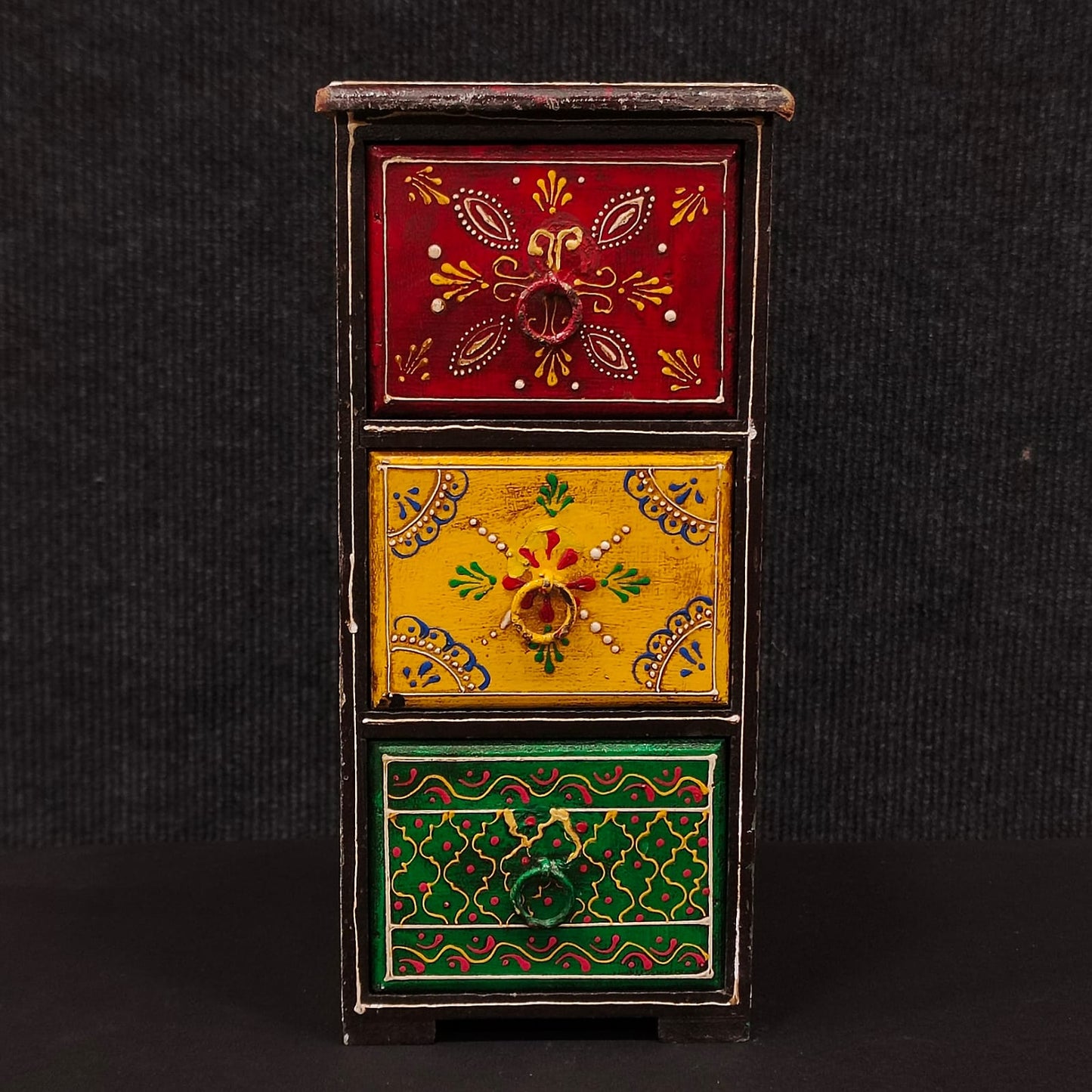 Wooden mini 3 drawer set