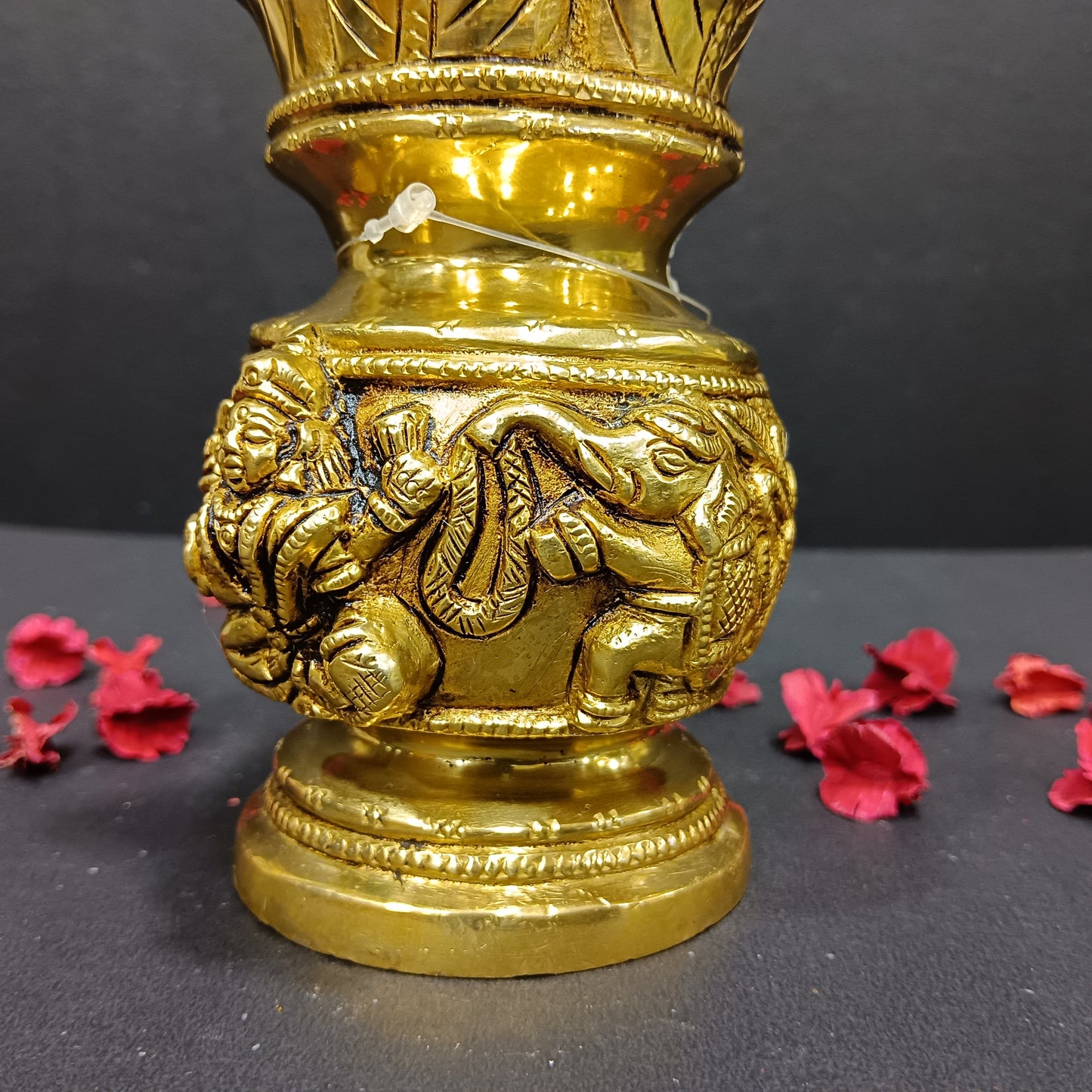 Brass antiques Kalasham with Lakshmi and Ganesh designs