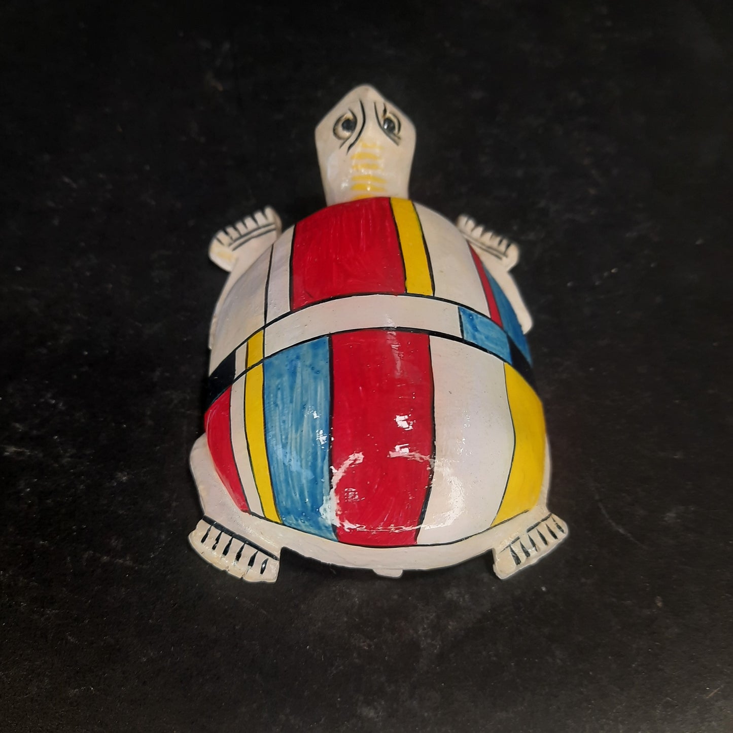 Wooden Turtle Mosaic Work