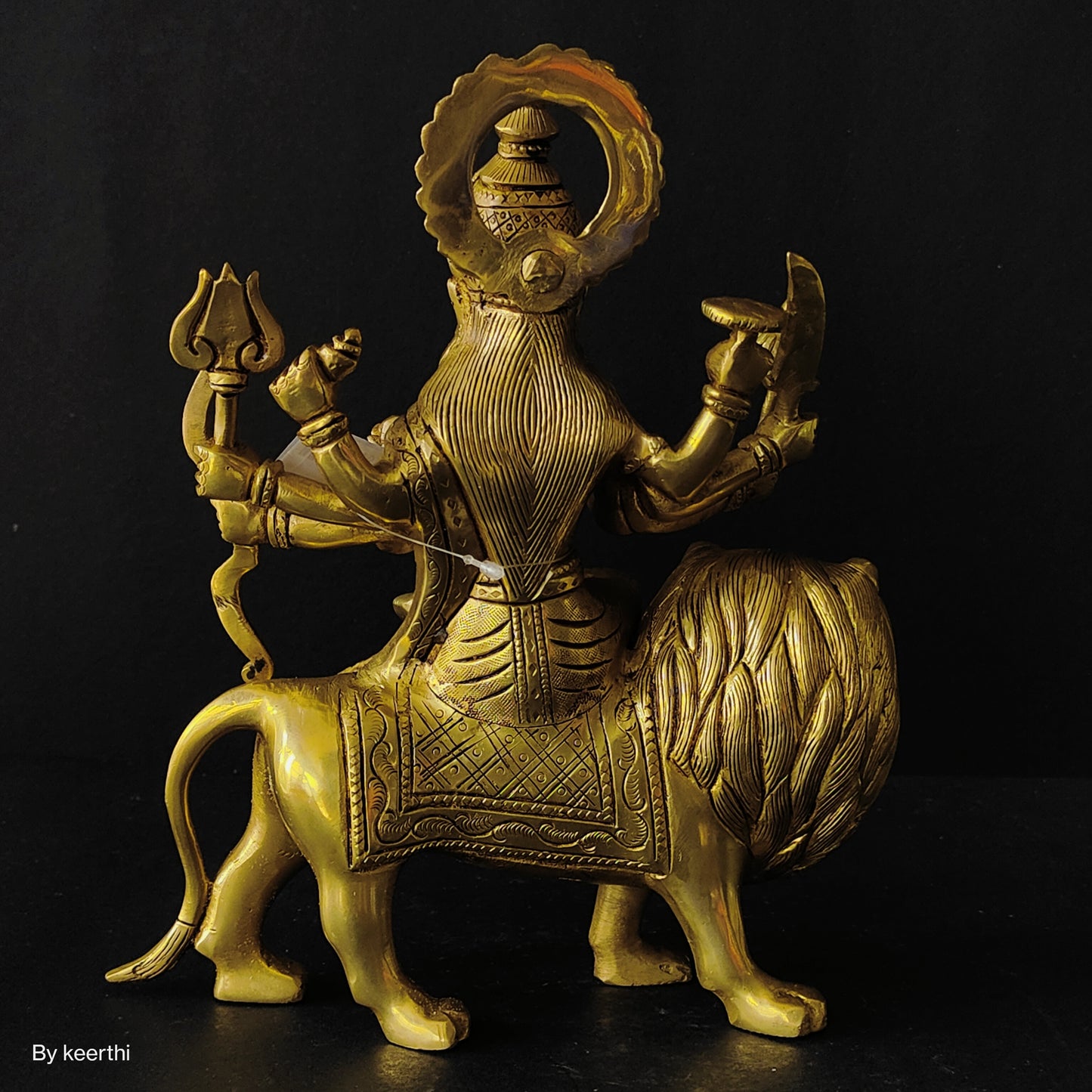 Goddess Devi Durga Maa Idol Brass Statue for Dussehra Puja Hindu Festival