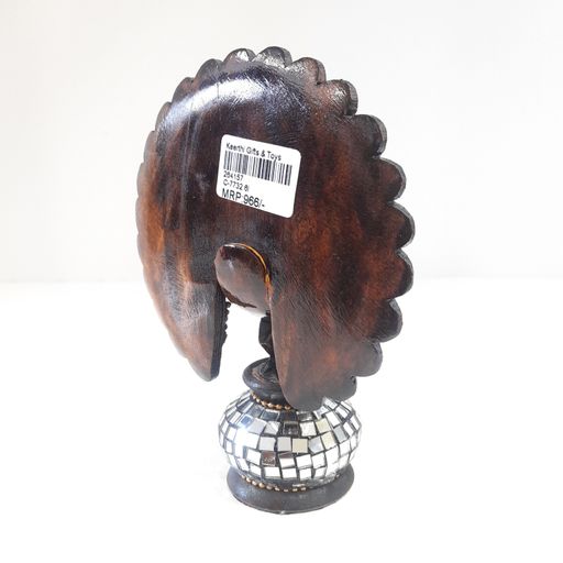 Wooden Peacock W/Mirror Work Oxod.