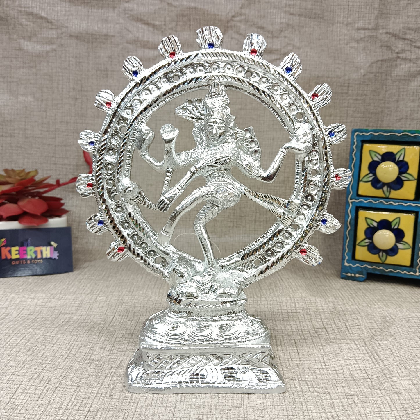 Natraj German silver idol