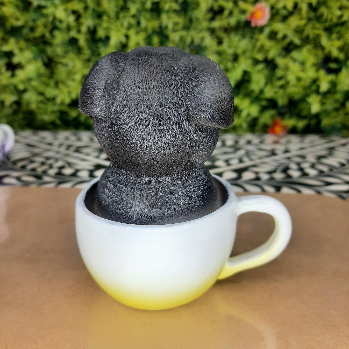 Puppy in cup show piece