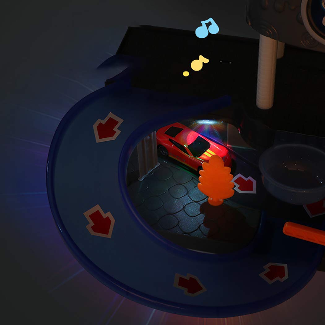 Car Wash & Parking Garage Toy Set Color Changing Race Cars