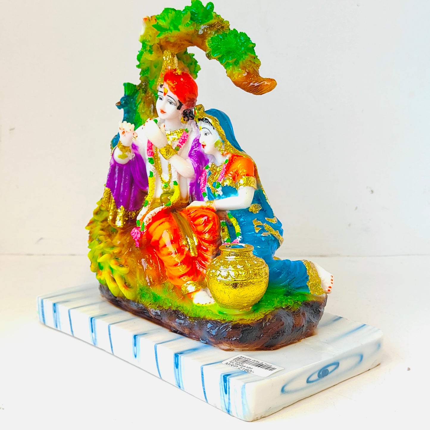 Lord Krishna Krishna Sitting Multicolour Radhakrishna Decorative Showpiece