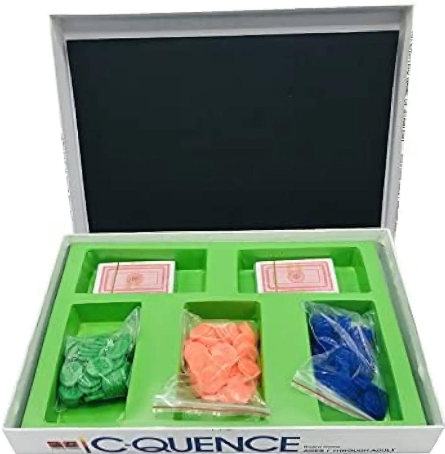 C quence Game Board Set of 1Make A Sequent Board Game Strategy and Logic Challenging Game with Foldable Board Plastic Chips and Cards for Kids
