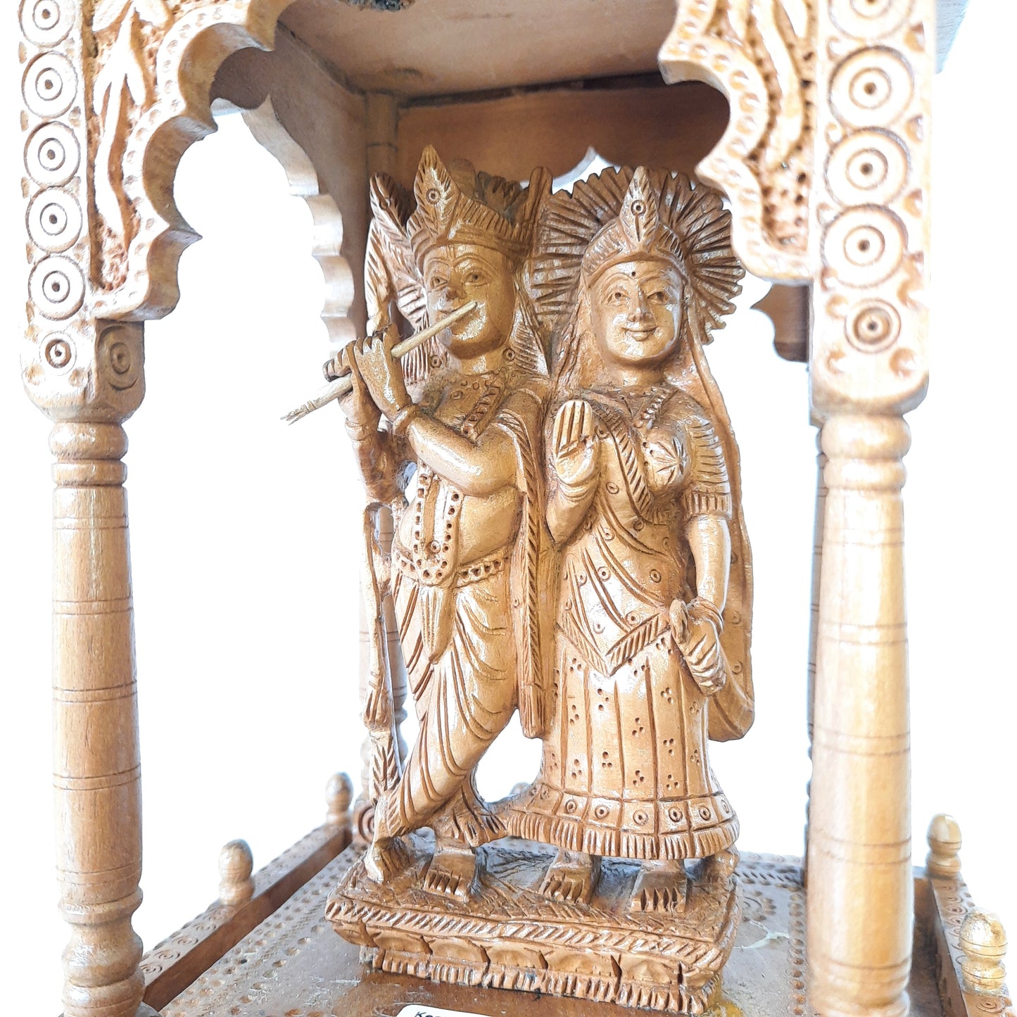Wooden Radha Krishna Mandir Super Fine