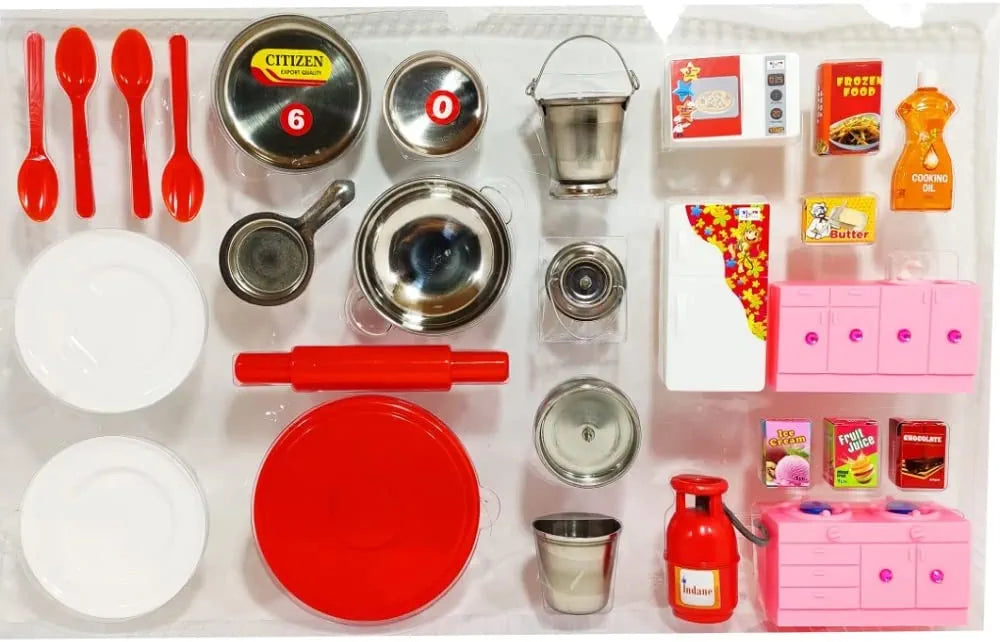 My Kitchen Big Size Steel Premium Kitchen Role Play Kitchen Toys for Kids