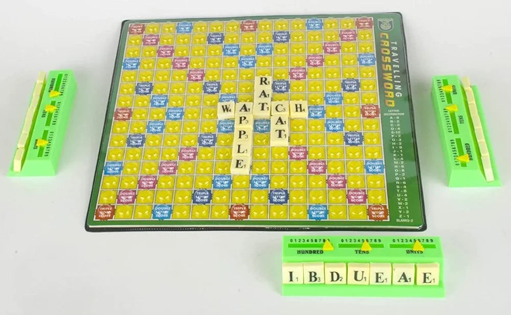 Travelling Crossword Scrabble Board Game Big Size Spelling Game for Kids and Adults Multi Player Board Game for Kids