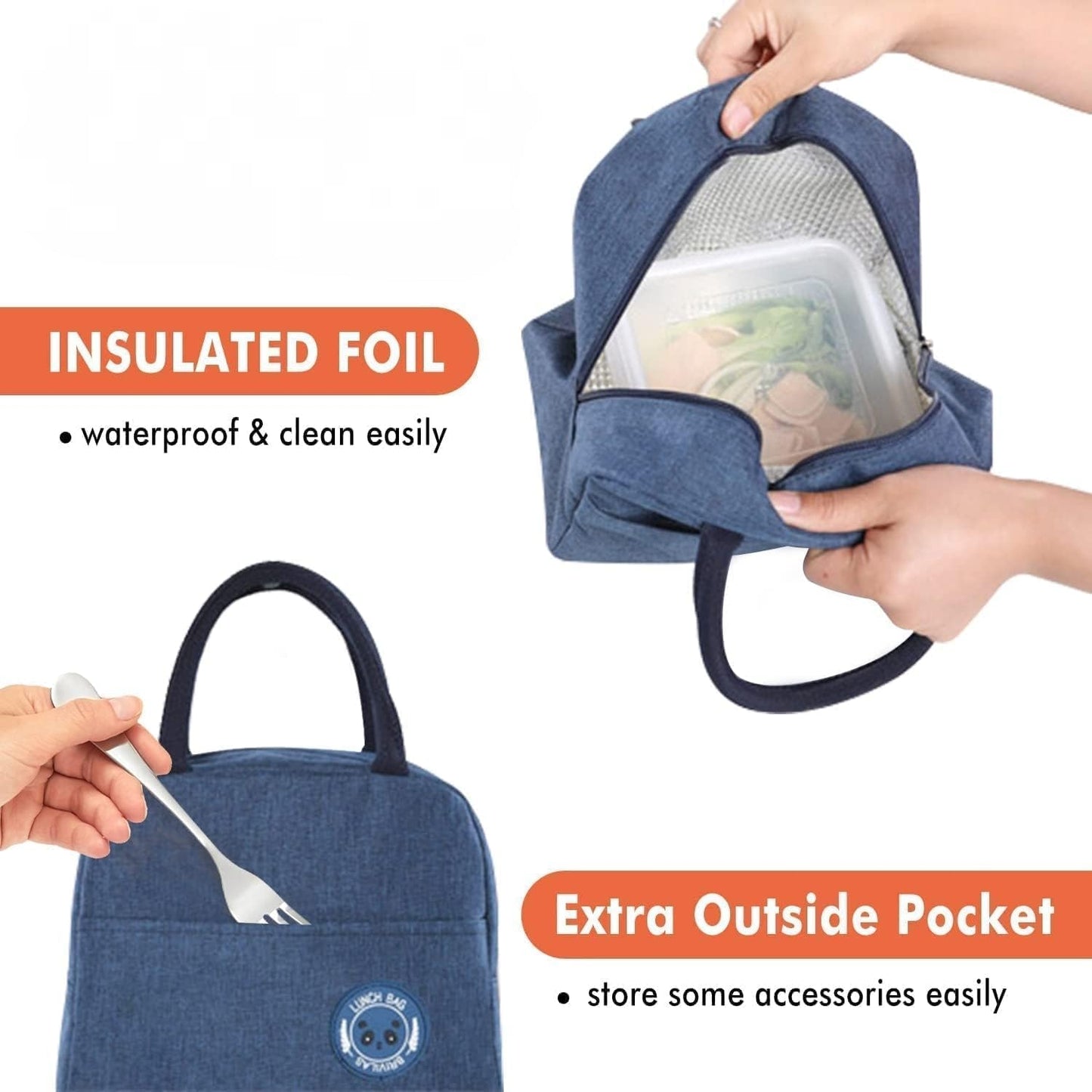 Insulated Travel Lunch/Tiffin/Storage Bag for Office, College & School Polyester, Regular Size keerthi toys rajahmudry