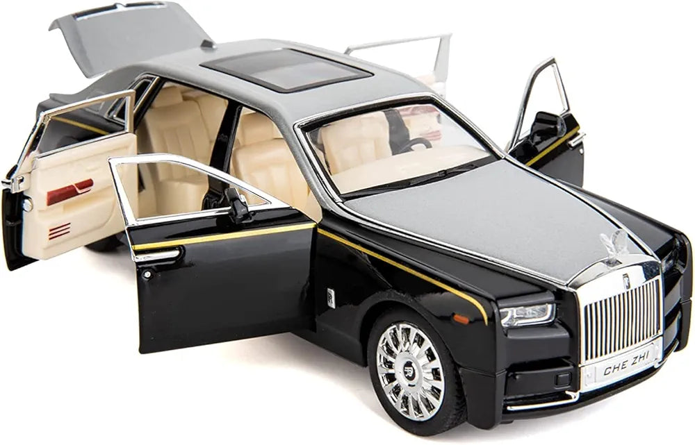 Rolls Royce Phantom Big Size Diecast Scale Model Alloy Metal Pull Back Toy car for Kids with Openable Doors & Light, Music Toy Vehicle for Kids