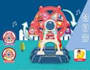 Plutofit Amusement Park Rotating Ferris Wheel Toy with Music and Light for kids