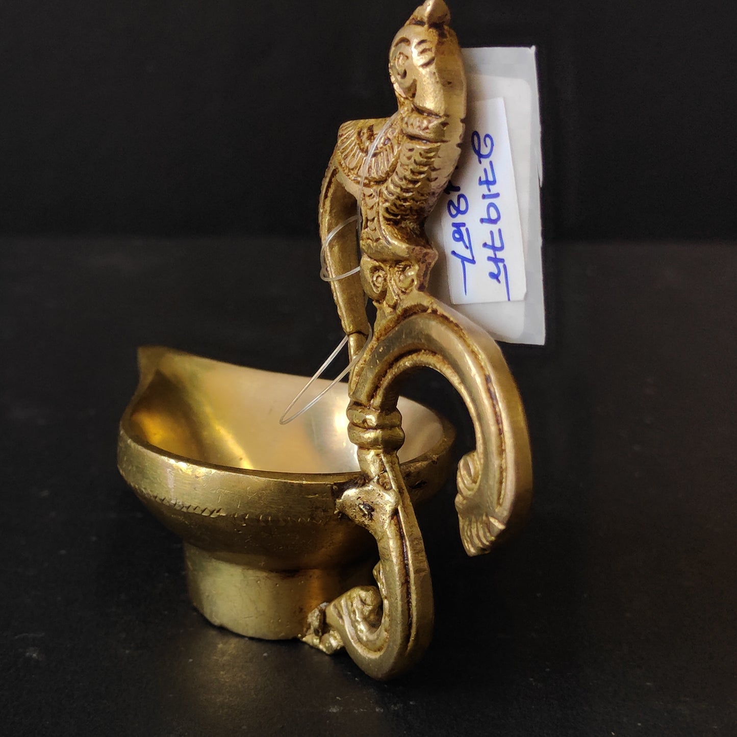 Metaldecor Brass Traditional Handmade Diya With Handle