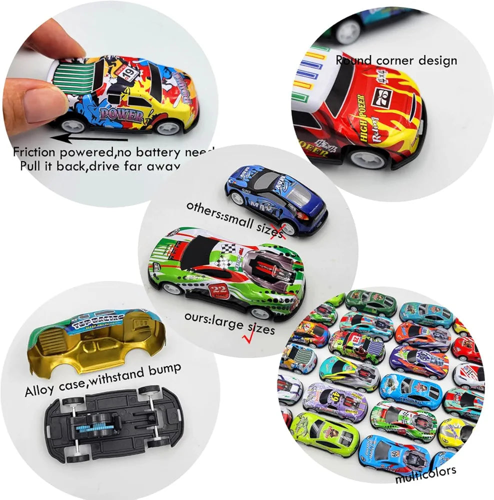 Pull Back Racing Cars Die cast Cars Toy Vehicles Playset,Party Favors, Goodie Bag Stuffers, Vehicles Toys Gift for Boys and Girls