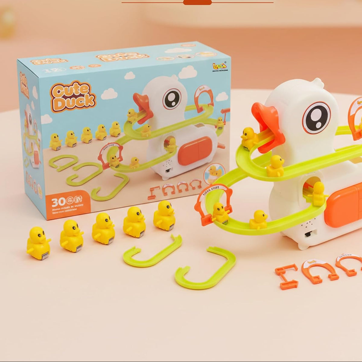 Electric Climbing Duck Track Toy | Educational Musical Slide