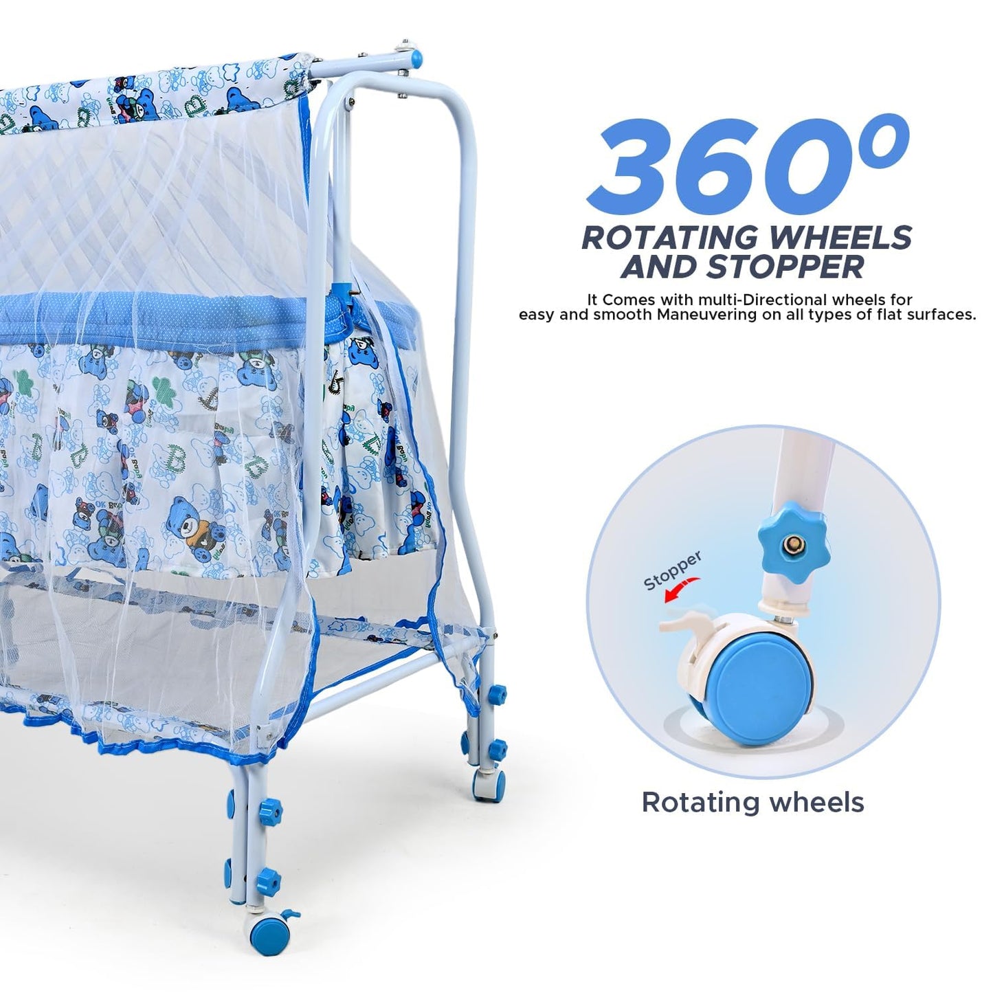 Baby Cradle Blue Premium Sturdy & Safe Baby Cradle Rajahmundry