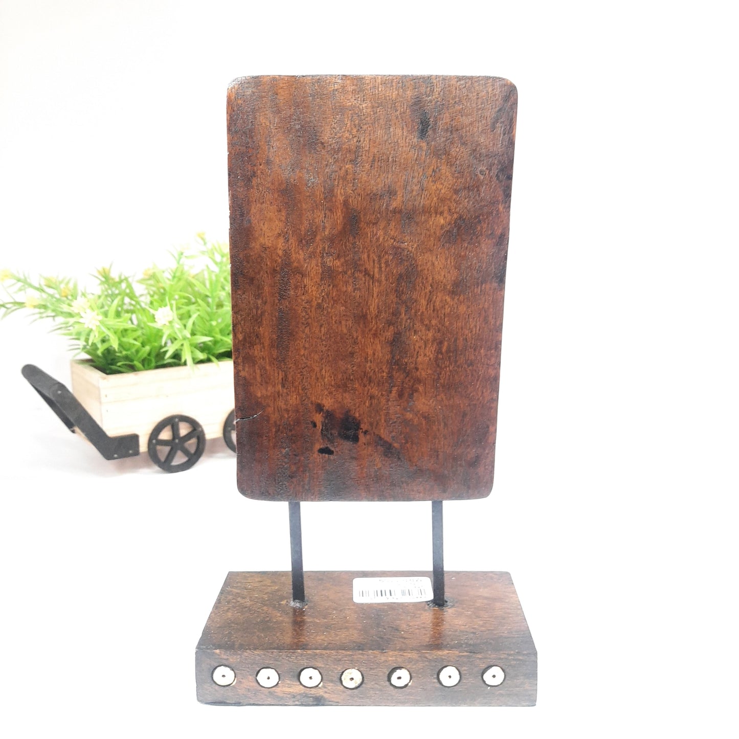 Wooden Buddha Face Panel on Stand Oxod