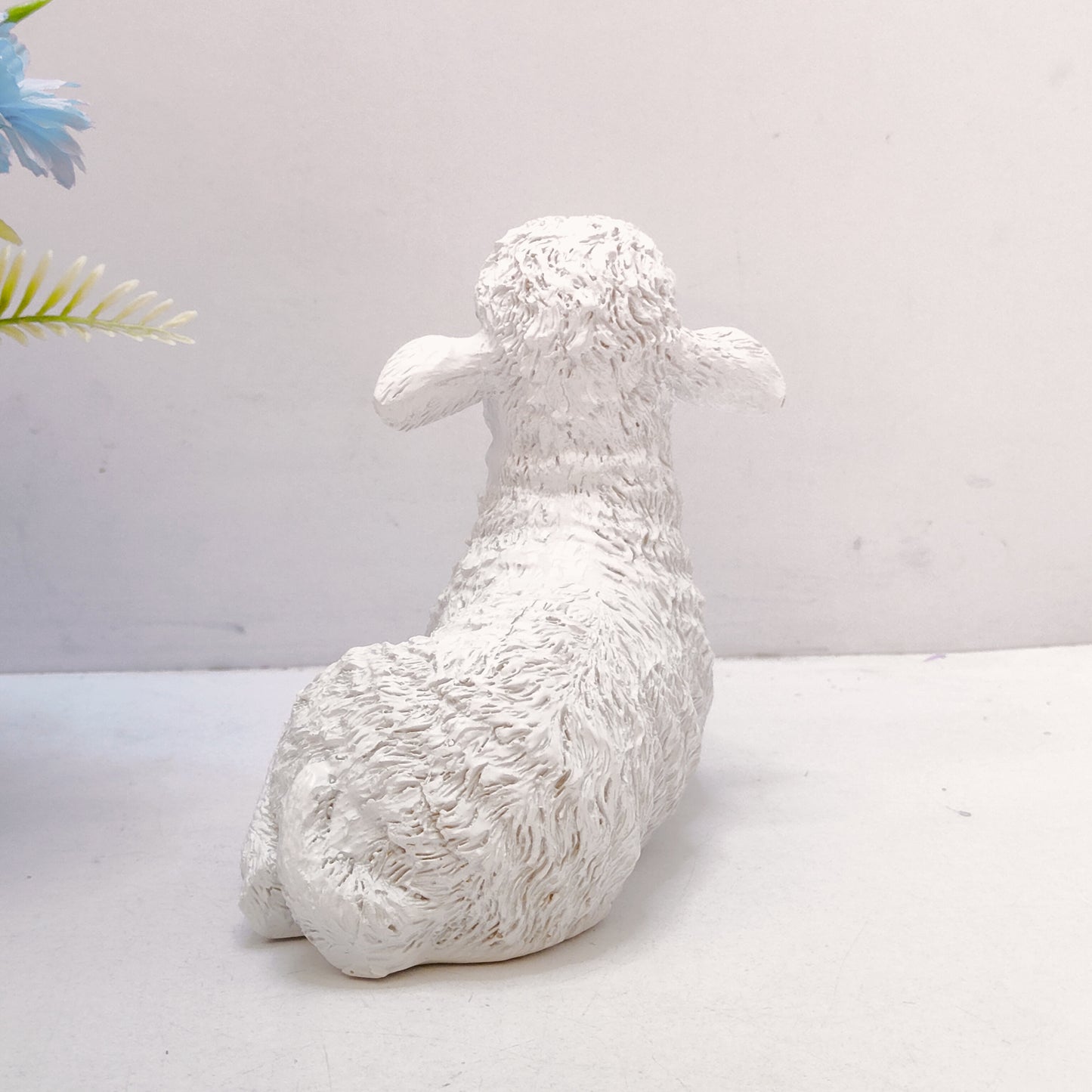Cute Sheep Statue Lawn Fairy Garden Home Decoration Moss Doll House Ornament