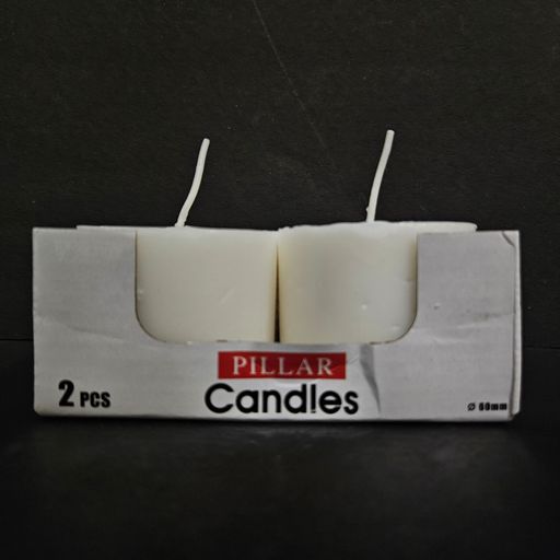 Pure wax big size Pillar candles pack of 2 piece set